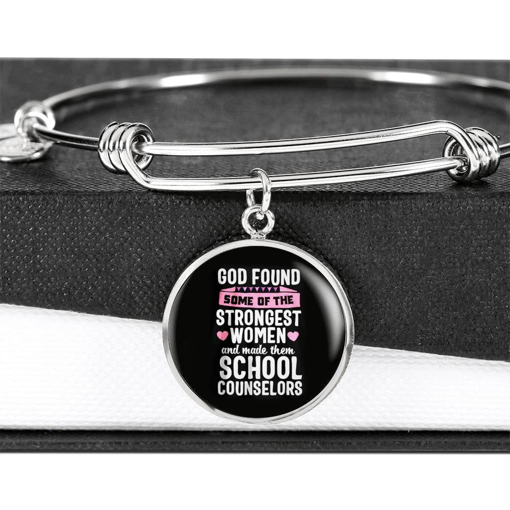Meanful Gift School Counselor Bracelet - Luxury Circle Bangle Bracelet Gift Idea