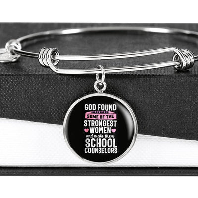 Meanful Gift School Counselor Bracelet - Luxury Circle Bangle Bracelet Gift Idea