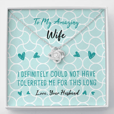 Tolerated Wife - Love Knot Necklace Luxury Birthday Gift For Her