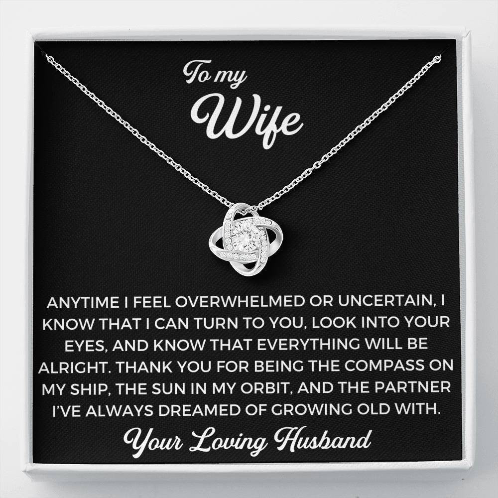 Anniversary Gift Ideas For Her - To My Wife - Thank You Gift - Love Knot Necklace