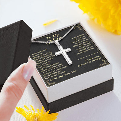 Cross Necklace, Gift For Husband, Love You Unconditionally Father's Day Gift