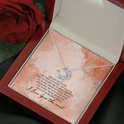 I Love You The Most - Love Knot Necklace Luxury Birthday Gift For Her