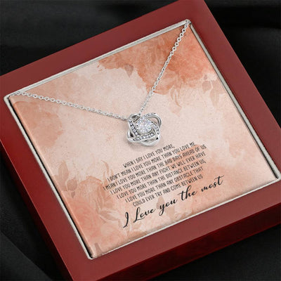 I Love You The Most - Love Knot Necklace Luxury Birthday Gift For Her