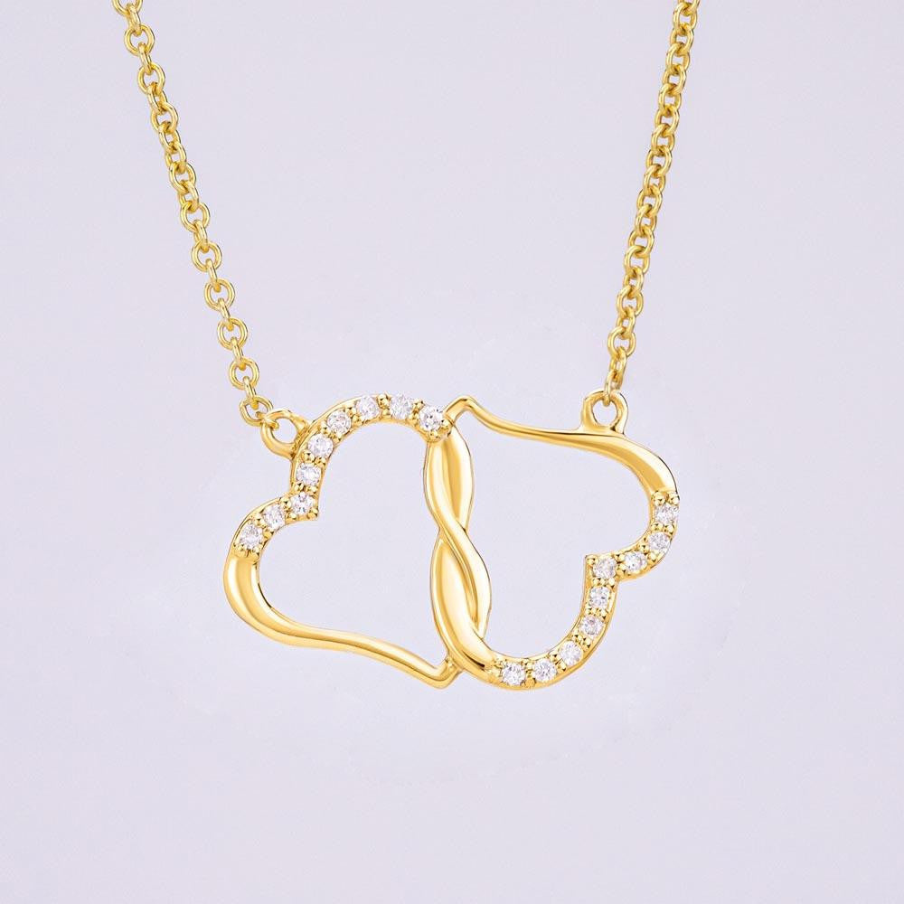To My Grandma Grandmother Heart Of Gold Eternal Love 10K Solid Gold Heart Necklace Gift Set Diamonds Everlasting Love Luxury Box Gift From Him