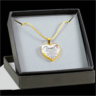 Necklace For Daughter My Dearest Daughter Mom's Gift - Heart Pendant Necklace