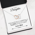 To My Daughter - Mom Love You - Infinity Hearts Necklace Gift For Her