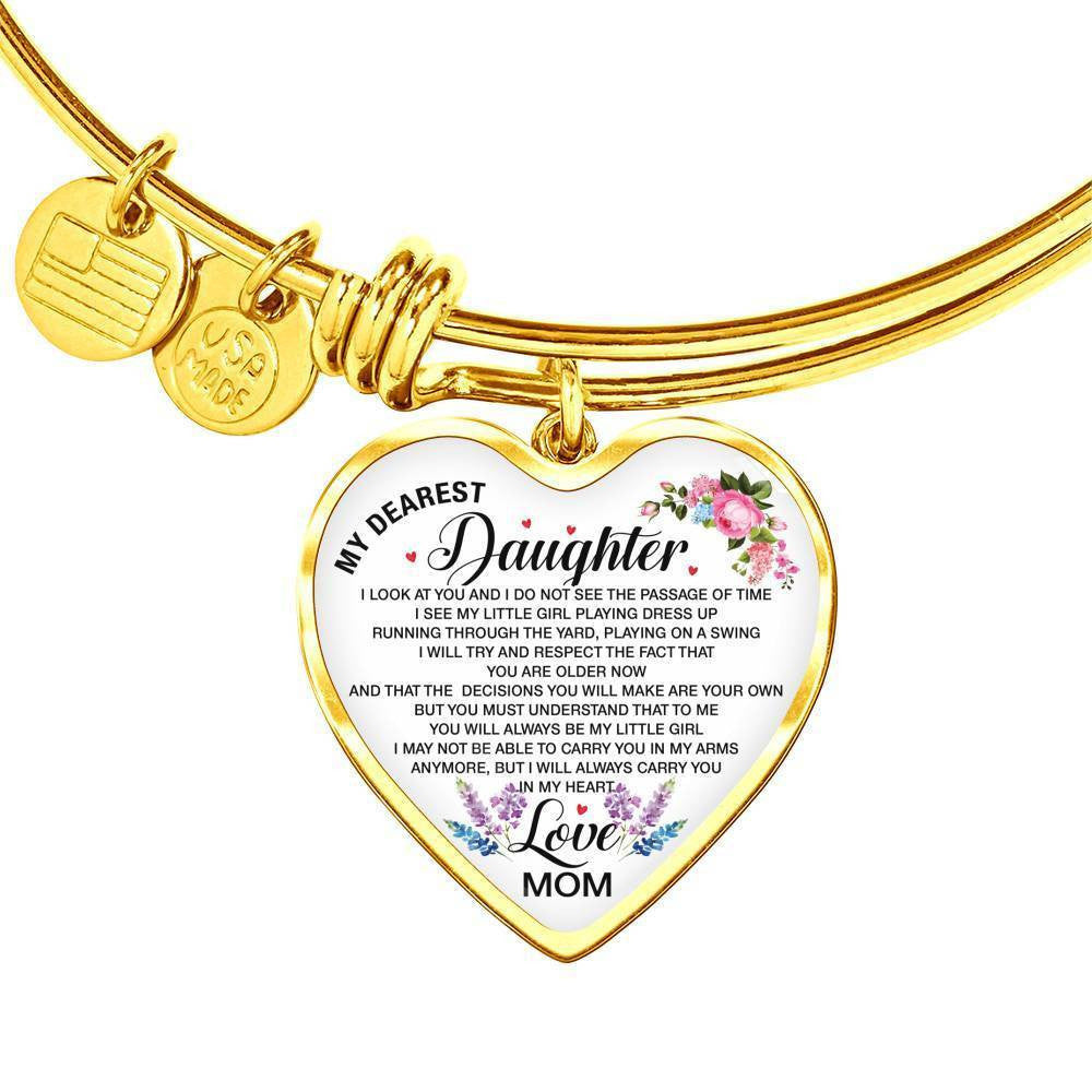 Necklace For Daughter My Dearest Daughter Mom's Gift - Heart Pendant Necklace