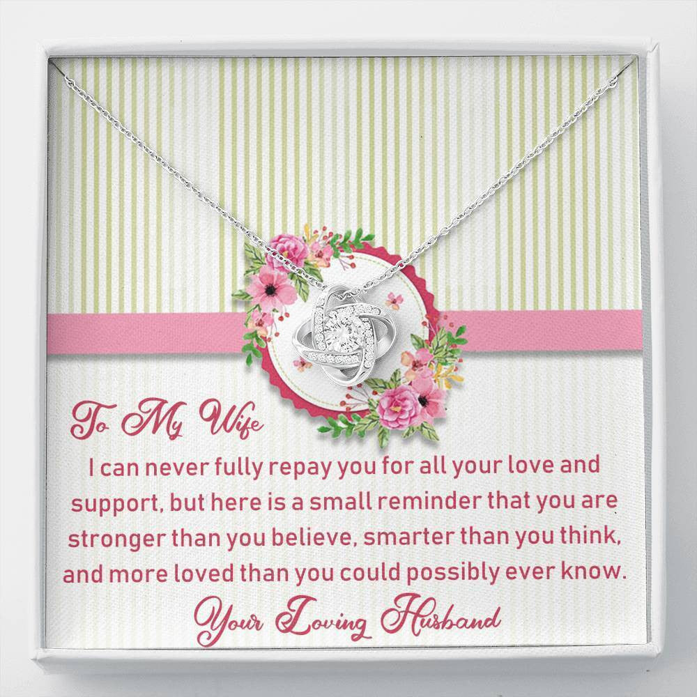 Anniversary Gift Ideas For Her 2022 - To My Wife - Thank You Gift  - Love Knot Necklace