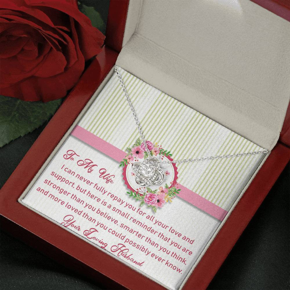 Anniversary Gift Ideas For Her 2022 - To My Wife - Thank You Gift  - Love Knot Necklace