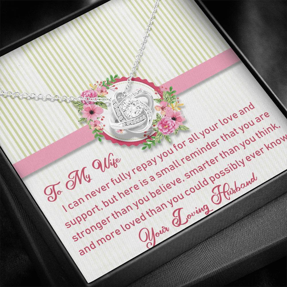 Anniversary Gift Ideas For Her 2022 - To My Wife - Thank You Gift  - Love Knot Necklace