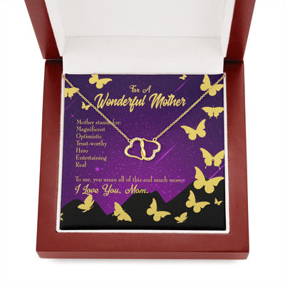 To My Mom Mother Eternal Love 10K Solid Gold Heart Necklace Gift Set Diamonds Everlasting Love Luxury Box Gift From Him