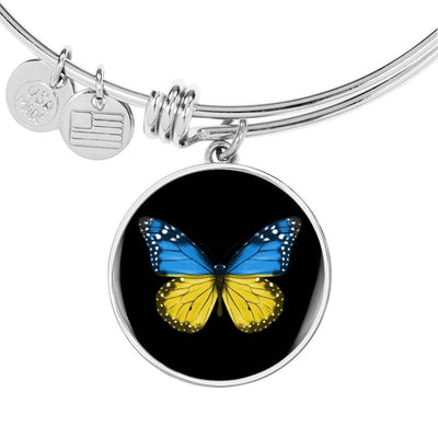 Ukrainian Butterfly - Luxury Circle Bangle Bracelet Gift Idea