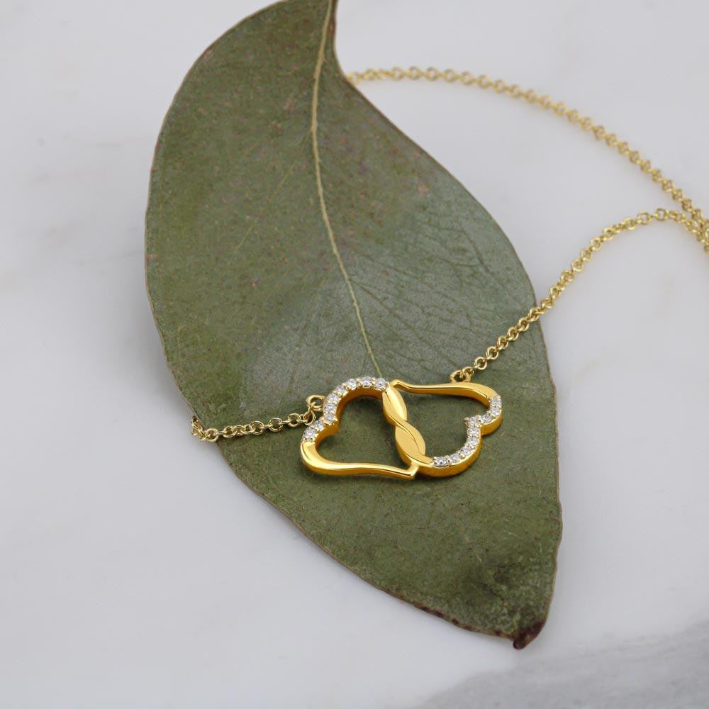 To My Girlfriend Longer Life Eternal Love 10K Solid Gold Heart Necklace W Pav� Set Diamonds - Everlasting Love with Luxury Box & MC
