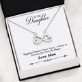 To My Daughter, Gift For Her From Mom - Together We Love Forever - Infinity Hearts Necklace Gift For Daughter