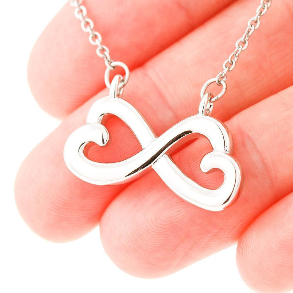 To My Daughter, Gift For Her From Mom - Together We Love Forever - Infinity Hearts Necklace Gift For Daughter