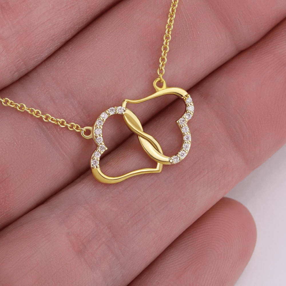 To My Mom I'm So Glad Eternal Love 10K Solid Gold Heart Necklace Gift Set Diamonds Everlasting Love Luxury Box Gift From Him