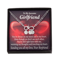 To My Girfriend Girlfriend Always Warm My Thoughts Infinity Bracelet With Initial Charms - Infinity Bracelet