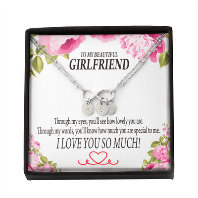 To My Girlfriend Your Special Infinity Bracelet With Initial Charms - Infinity Bracelet