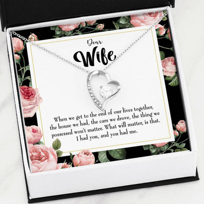 Gift For Wife Have Each Other Forever Love NecklaceHeart Pendant Stainless Steel or 18k Gold - Forever Love Necklace Gift Idea For Woman