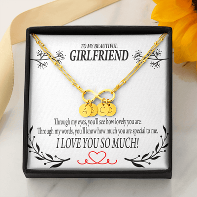 To My Girlfriend Special To Me Infinity Bracelet With Initial Charms - Infinity Bracelet