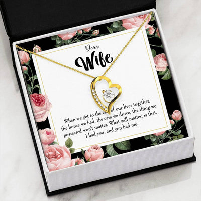 Gift For Wife Have Each Other Forever Love NecklaceHeart Pendant Stainless Steel or 18k Gold - Forever Love Necklace Gift Idea For Woman