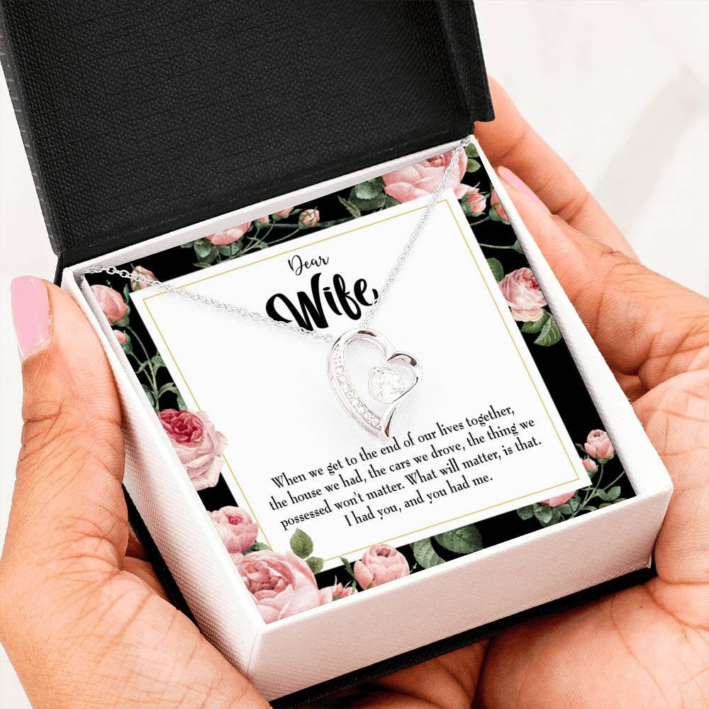 Gift For Wife Have Each Other Forever Love NecklaceHeart Pendant Stainless Steel or 18k Gold - Forever Love Necklace Gift Idea For Woman