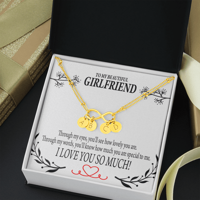 To My Girlfriend Special To Me Infinity Bracelet With Initial Charms - Infinity Bracelet