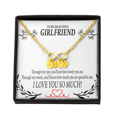 To My Girlfriend Special To Me Infinity Bracelet With Initial Charms - Infinity Bracelet