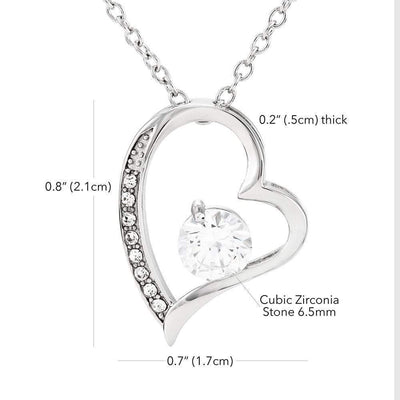 Gift For Wife Have Each Other Forever Love NecklaceHeart Pendant Stainless Steel or 18k Gold - Forever Love Necklace Gift Idea For Woman