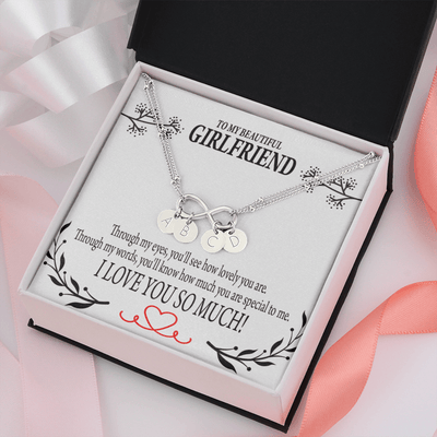 To My Girlfriend Special To Me Infinity Bracelet With Initial Charms - Infinity Bracelet
