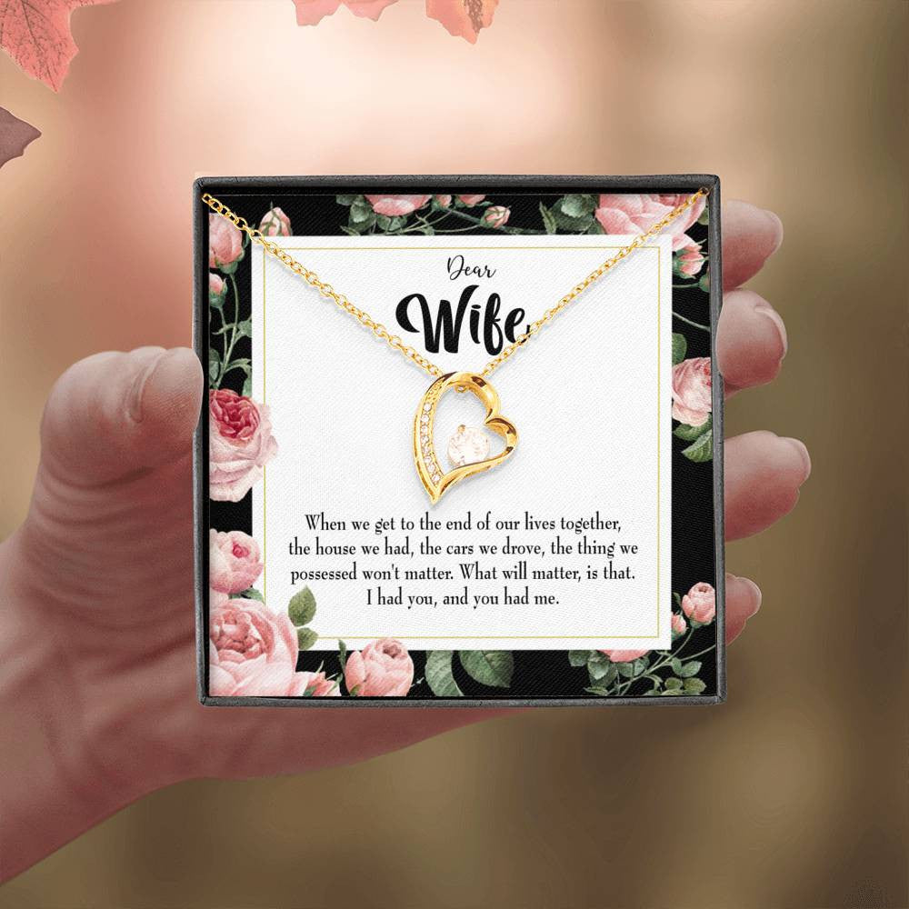 Gift For Wife Have Each Other Forever Love NecklaceHeart Pendant Stainless Steel or 18k Gold - Forever Love Necklace Gift Idea For Woman