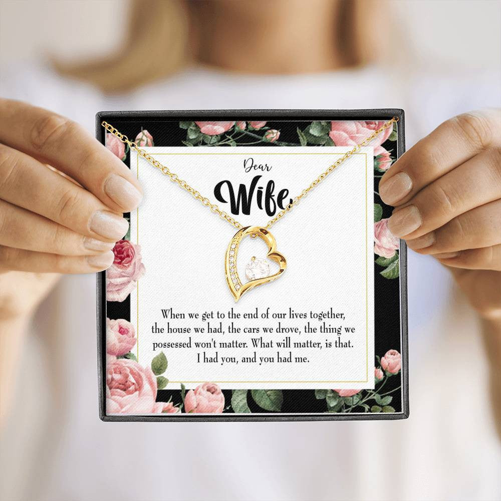 Gift For Wife Have Each Other Forever Love NecklaceHeart Pendant Stainless Steel or 18k Gold - Forever Love Necklace Gift Idea For Woman