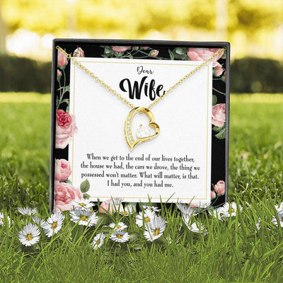 Gift For Wife Have Each Other Forever Love NecklaceHeart Pendant Stainless Steel or 18k Gold - Forever Love Necklace Gift Idea For Woman