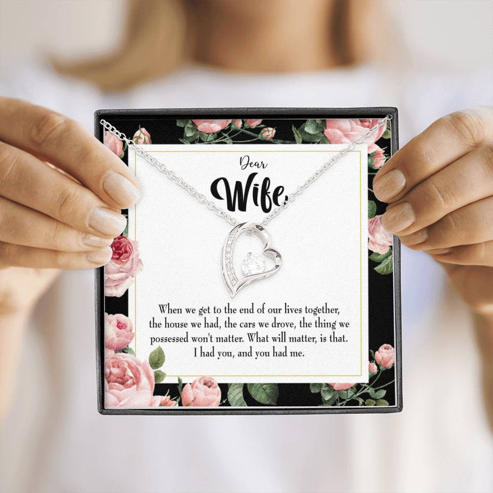 Gift For Wife Have Each Other Forever Love NecklaceHeart Pendant Stainless Steel or 18k Gold - Forever Love Necklace Gift Idea For Woman