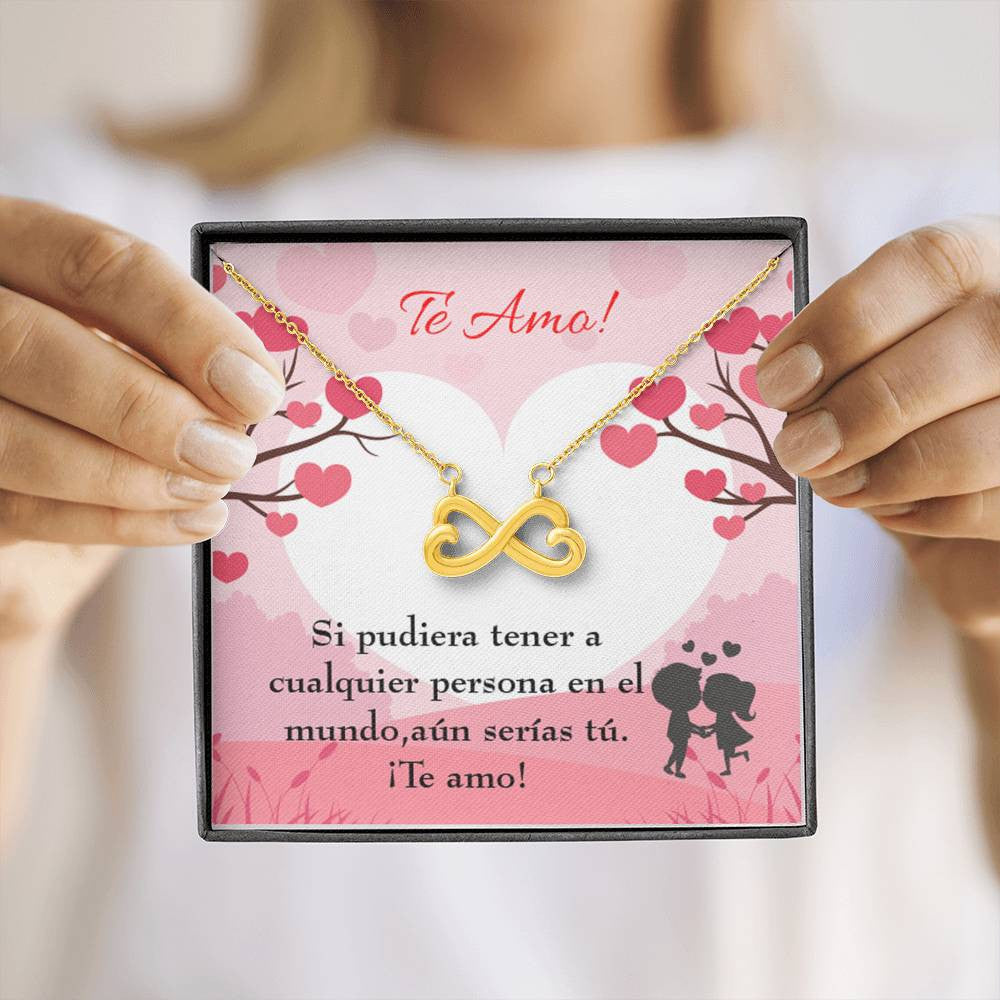 Todav�a Ser�as T� Infinity Spanish Necklace Stainless Steel Pendant Wife Gift - Infinity Love Necklace
