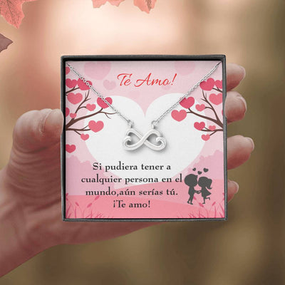 Todav�a Ser�as T� Infinity Spanish Necklace Stainless Steel Pendant Wife Gift - Infinity Love Necklace