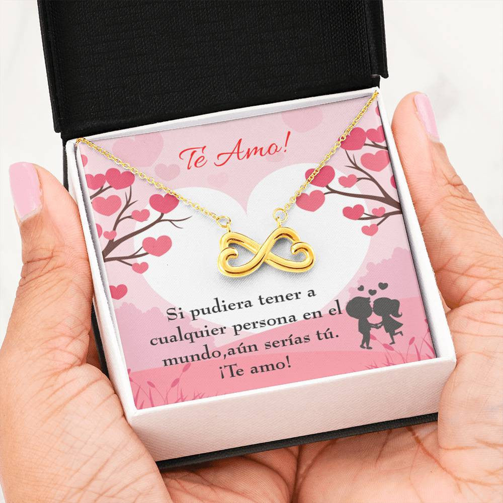 Todav�a Ser�as T� Infinity Spanish Necklace Stainless Steel Pendant Wife Gift - Infinity Love Necklace
