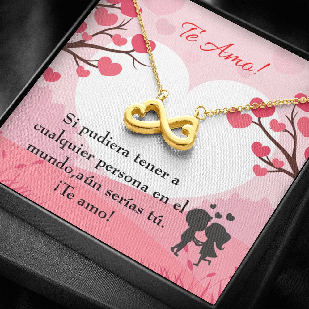 Todav�a Ser�as T� Infinity Spanish Necklace Stainless Steel Pendant Wife Gift - Infinity Love Necklace