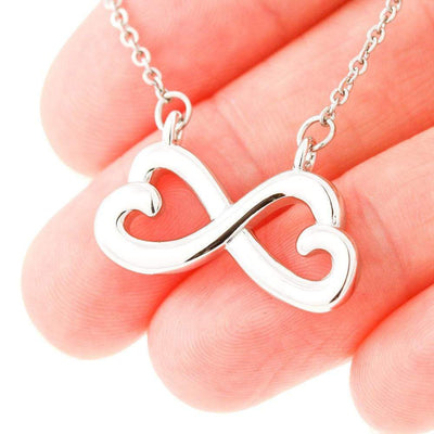 Love You More Infinity Stainless Steel Pendant Love Message Card Wife Gift - Infinity Love Necklace