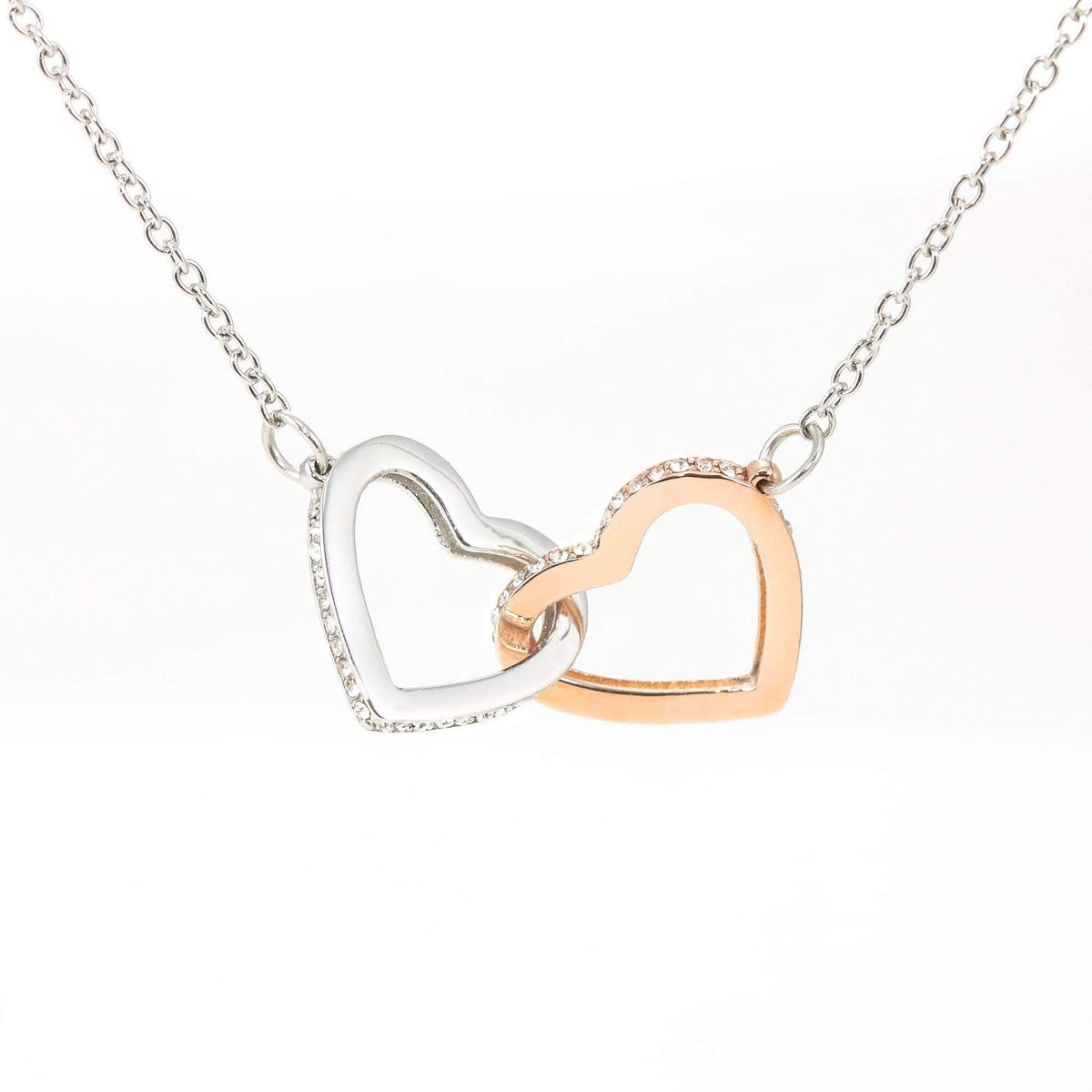 Wife Gift For Wife Birthday My Soulmate My Everything Inseparable Love Pendant 18k Rose Gold Finish 16� - Interlocking Hearts Necklace
