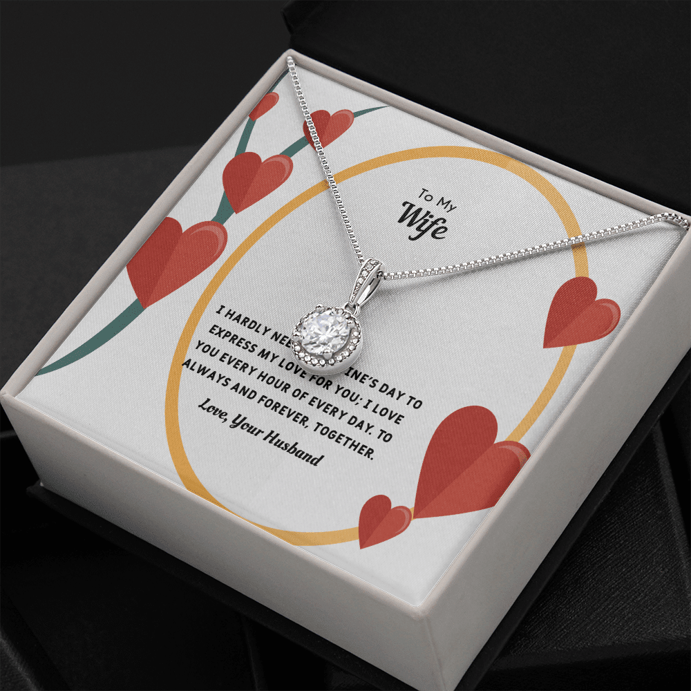 Wife Valentines Gift Love You Every Hour Eternal Union Necklace - Eternal Hope