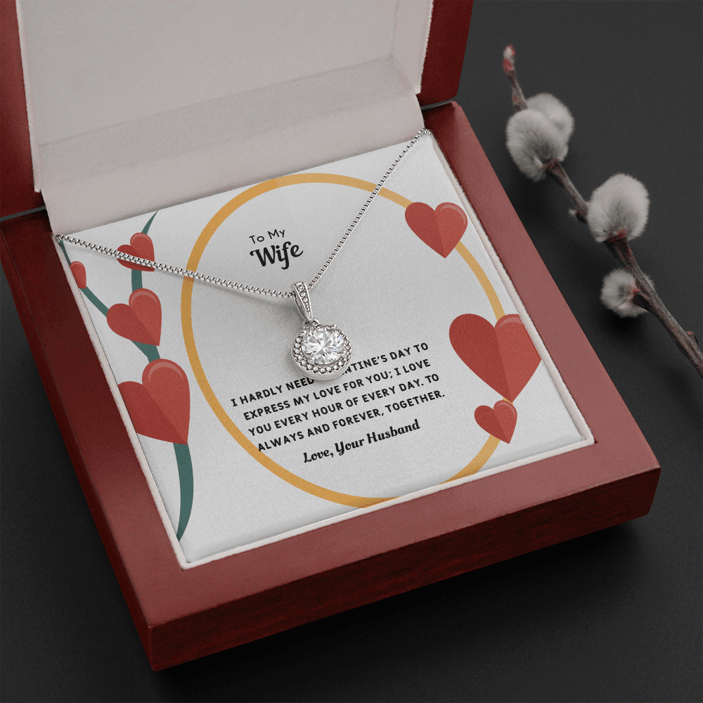 Wife Valentines Gift Love You Every Hour Eternal Union Necklace - Eternal Hope