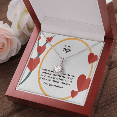 Wife Valentines Gift Love You Every Hour Eternal Union Necklace - Eternal Hope