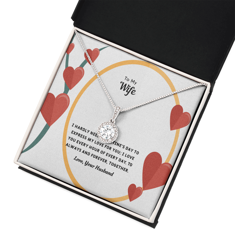 Wife Valentines Gift Love You Every Hour Eternal Union Necklace - Eternal Hope