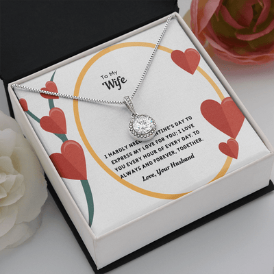 Wife Valentines Gift Love You Every Hour Eternal Union Necklace - Eternal Hope