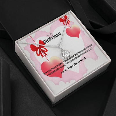 To My Girlfriend Valentines Gift Your Eyes Speak a Thousand Word Eternal Union Necklace - Eternal Hope
