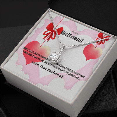 To My Girlfriend Valentines Gift Your Eyes Speak a Thousand Word Eternal Union Necklace - Eternal Hope