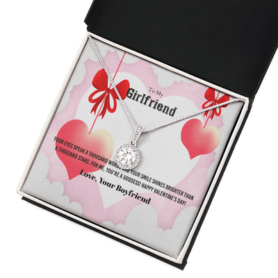 To My Girlfriend Valentines Gift Your Eyes Speak a Thousand Word Eternal Union Necklace - Eternal Hope
