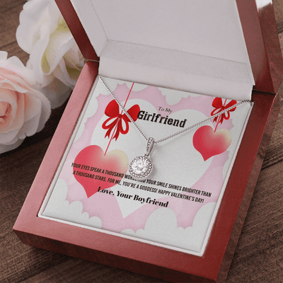 To My Girlfriend Valentines Gift Your Eyes Speak a Thousand Word Eternal Union Necklace - Eternal Hope