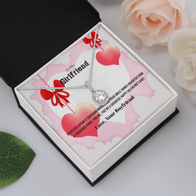 To My Girlfriend Valentines Gift Your Eyes Speak a Thousand Word Eternal Union Necklace - Eternal Hope